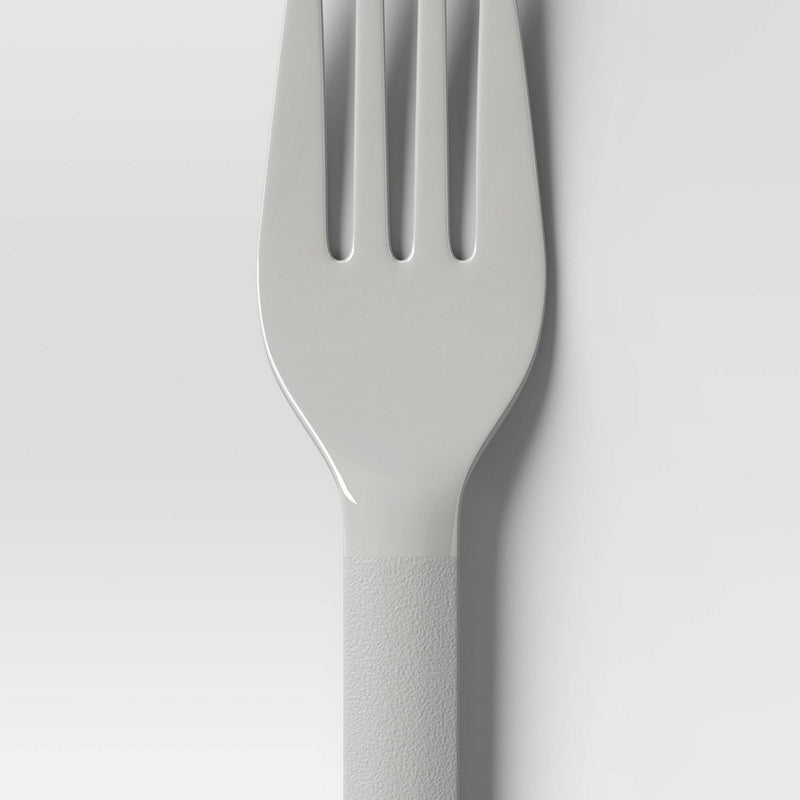 6pk Flatware Set Light Gray - Room Essentials