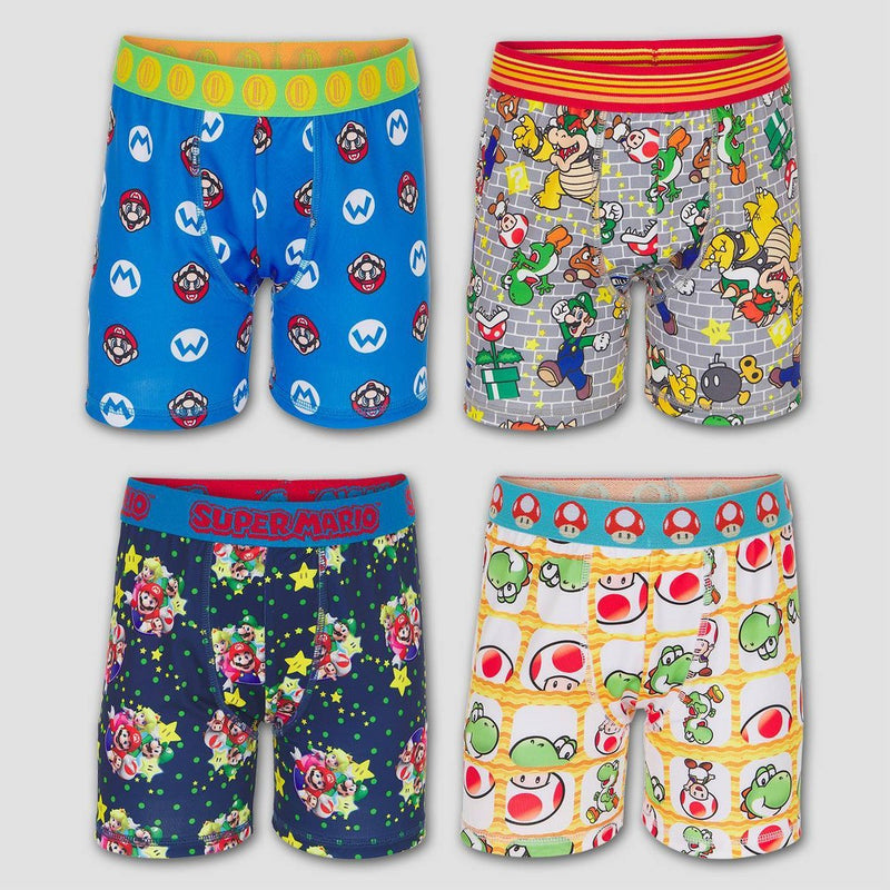Boys' Super Mario 4pk Underwear - 8