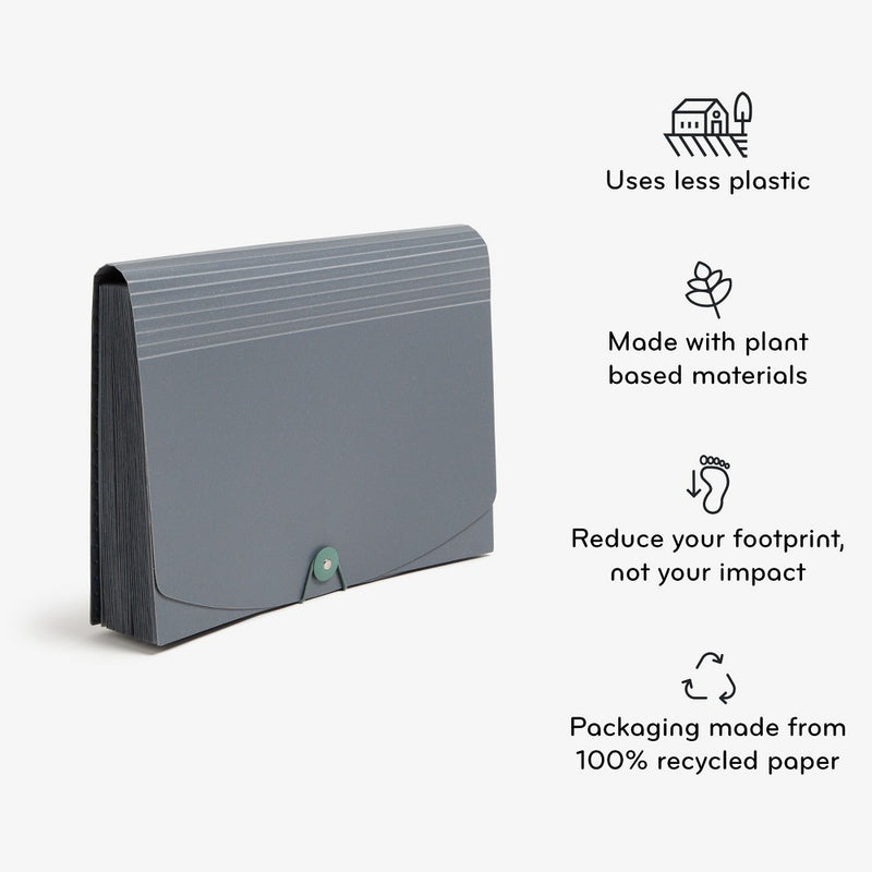 U Brands U Eco 24 Pocket Poly Expandable File Stone