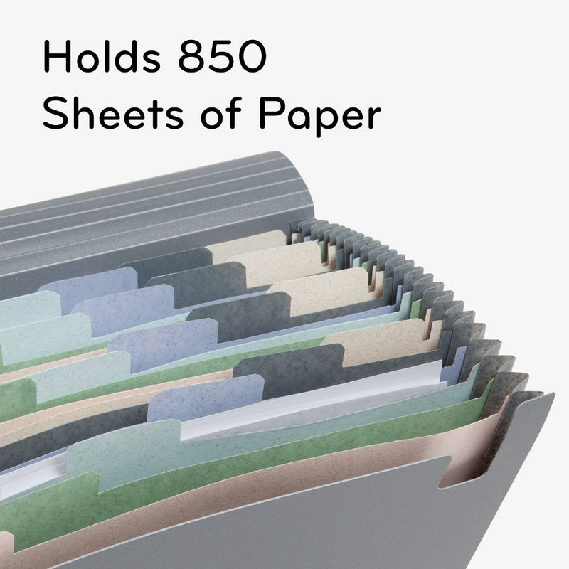 U Brands U Eco 24 Pocket Poly Expandable File Stone