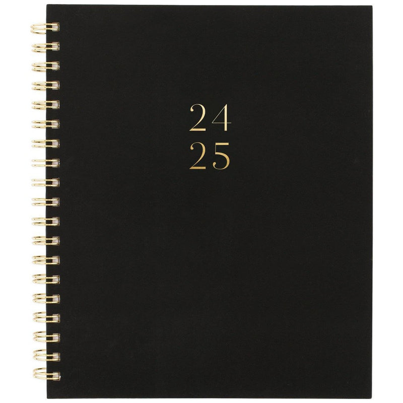 Sugar Paper Essentials 2024-25 Weekly/Monthly Planner 10.25"x8.875" Black and Gold
