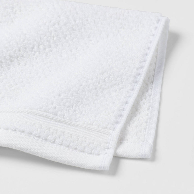 4pk Performance Texture Washcloth Set White - Threshold