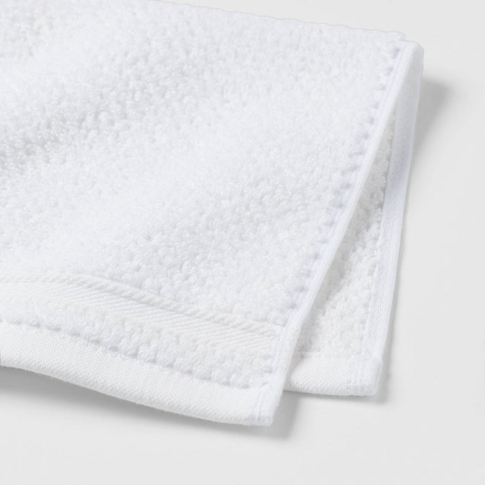 4pk Performance Texture Washcloth Set White - Threshold