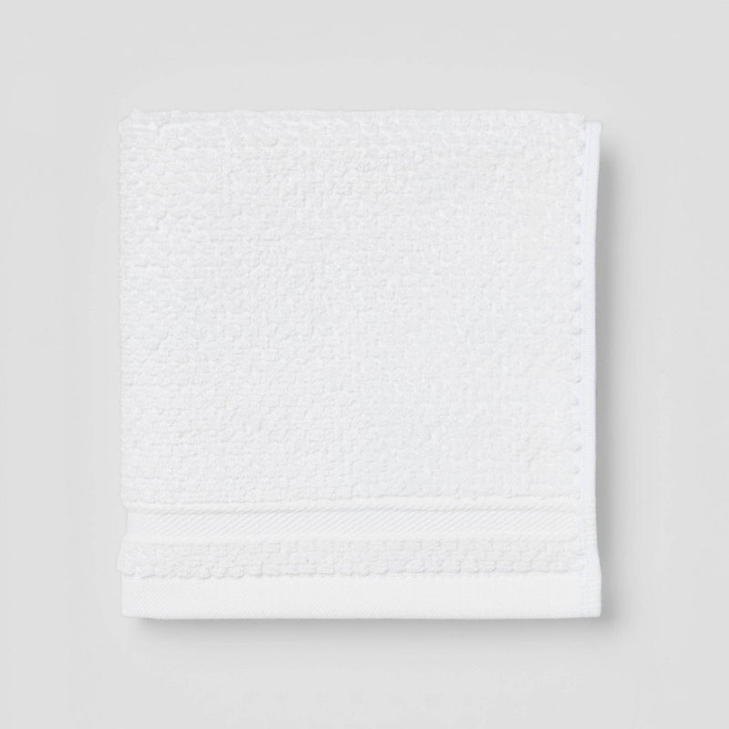 4pk Performance Texture Washcloth Set White - Threshold