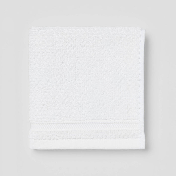 4pk Performance Texture Washcloth Set White - Threshold