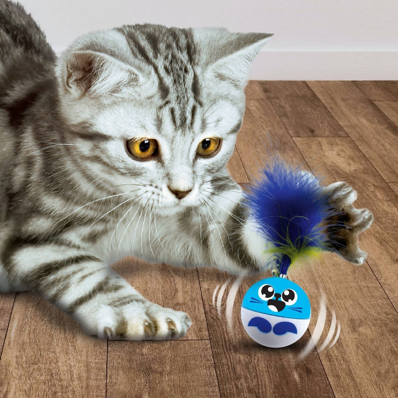 Nerf Cat 2" ABS Weighted Roller Ball Mouse with Bell Cat Toy