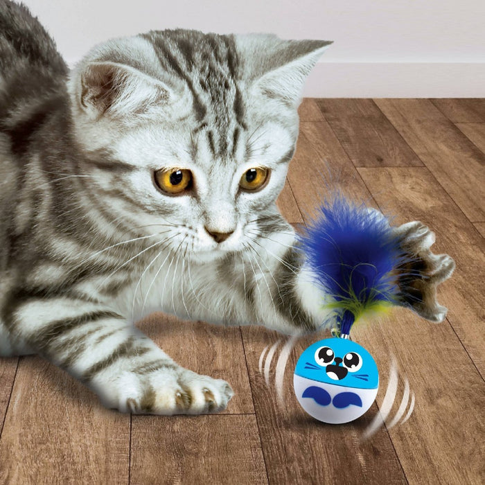 Nerf Cat 2" ABS Weighted Roller Ball Mouse with Bell Cat Toy