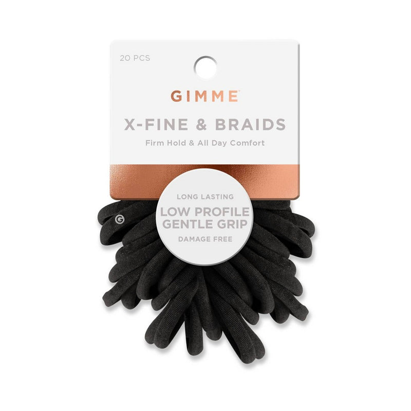 Gimme Beauty Mini Hair Tie Bands - Black - 20ct