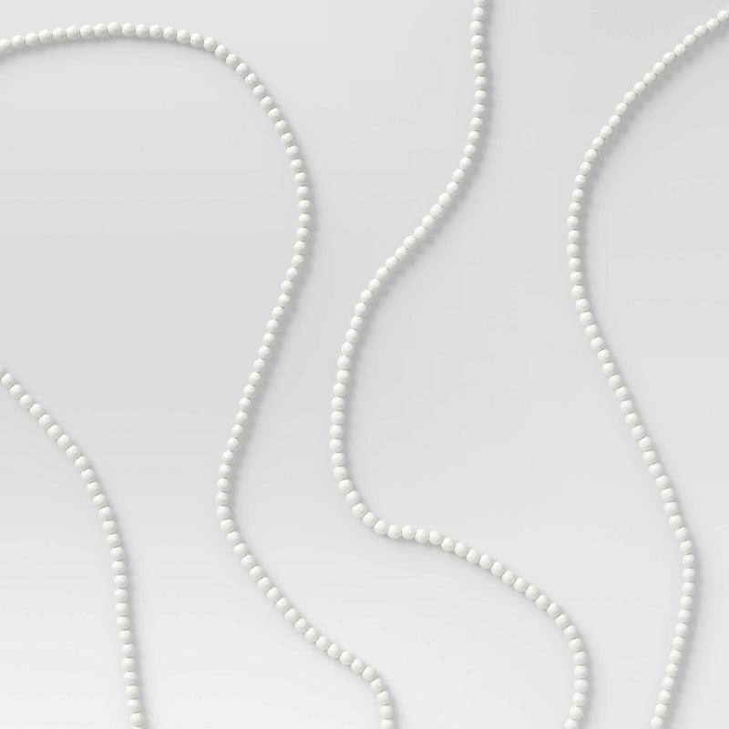18' Wood Bead Christmas Decorative Wall Garland White - Wondershop