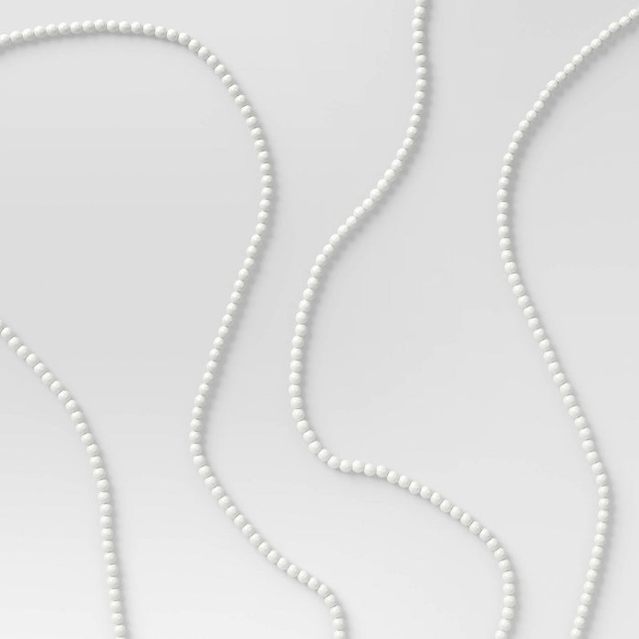 18' Wood Bead Christmas Decorative Wall Garland White - Wondershop