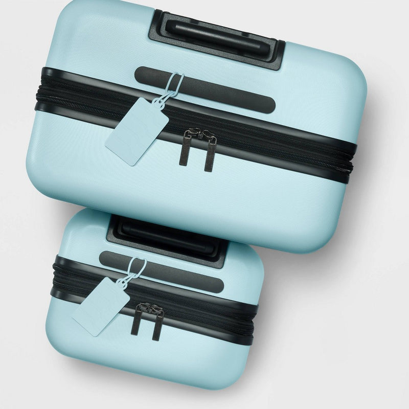 2pk Silicone Luggage Tag Muddy Aqua - Open Story?