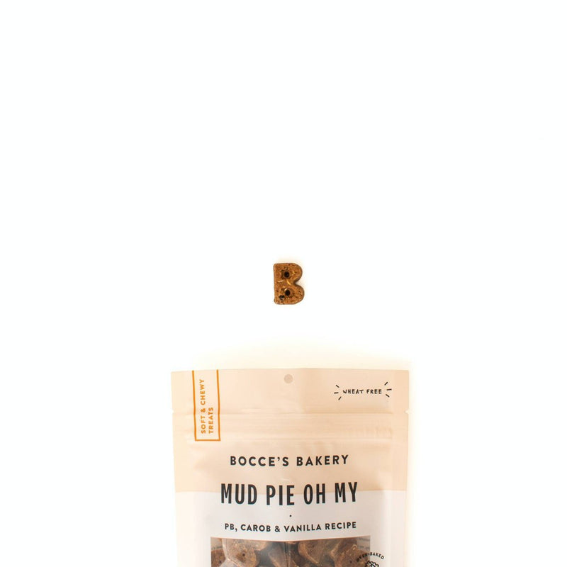 Bocce's Bakery Mud Pie Oh My Soft and Chewy with Vanilla, Carob and Peanut Butter Flavor Dog Treats - 6oz