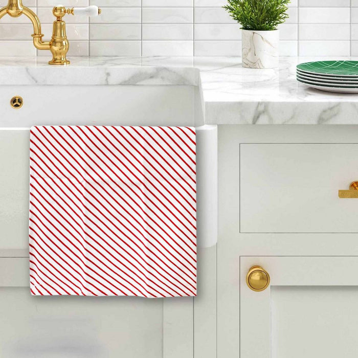 Christmas Striped Kitchen Towel Red - Wondershop