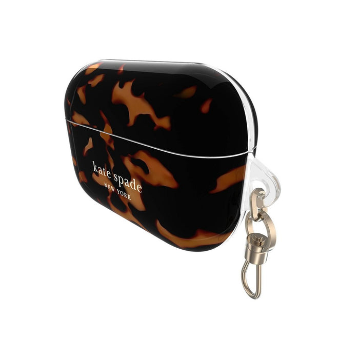 Kate Spade New York Apple AirPods Pro (2nd Generation) Protective Case - Transparent Tortoise/Black