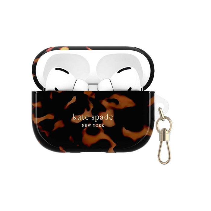 Kate Spade New York Apple AirPods Pro (2nd Generation) Protective Case - Transparent Tortoise/Black