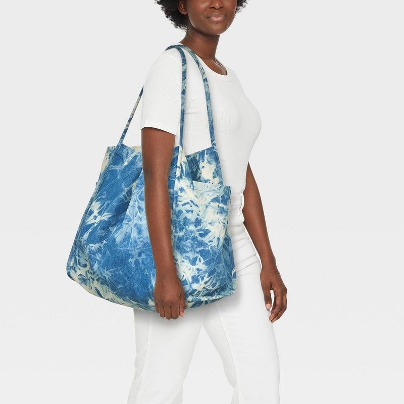 Large Tote Handbag - Wild Fable Blue Denim
