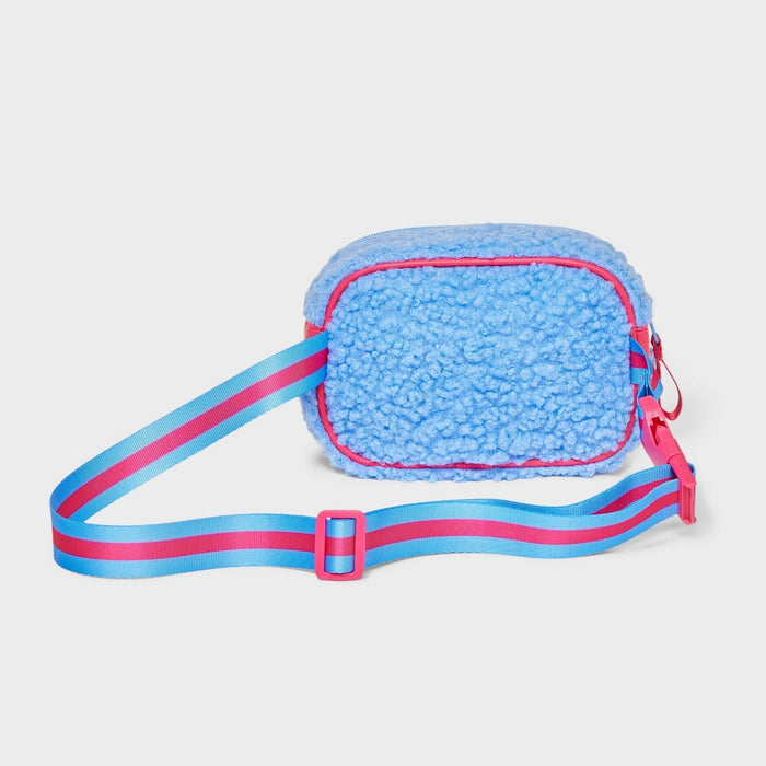 Girls' High Pile Fleece with Patches Fanny Pack - Cat & Jack Blue
