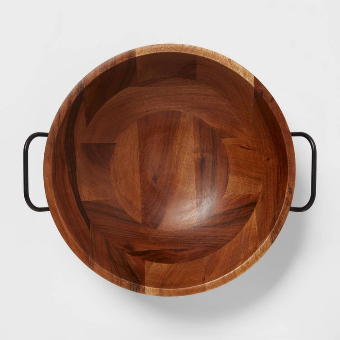 123oz Wood Serving Bowl Black - Threshold