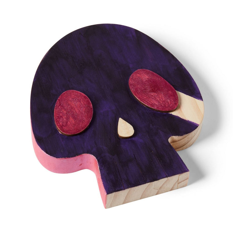 Freestanding Wood Base Skull - Mondo Llama
