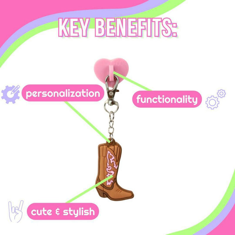CharCharms Rainbow Water Bottle Charm with Stick-On Hook Bundle