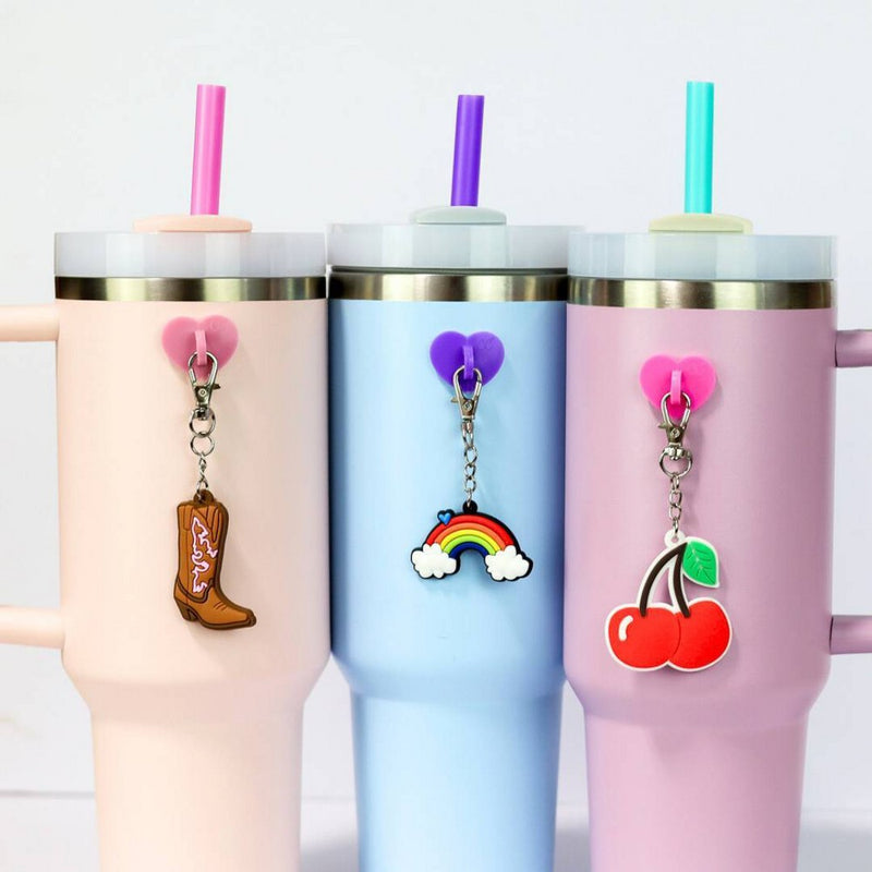 CharCharms Rainbow Water Bottle Charm with Stick-On Hook Bundle