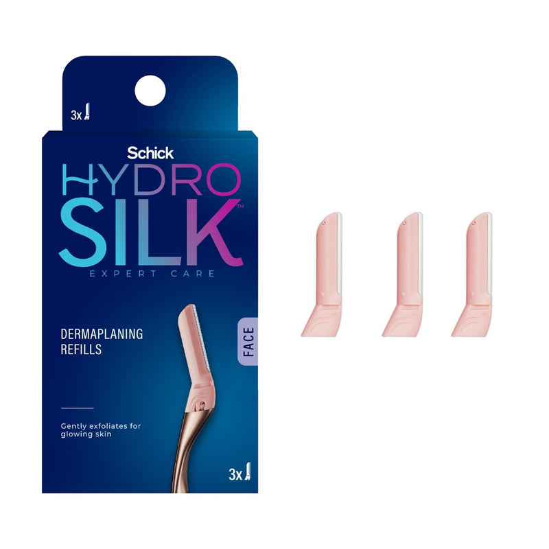 Schick Women's Hydro Silk Dermaplaning Wand Razor Blade Refills - Trial Size - 3ct