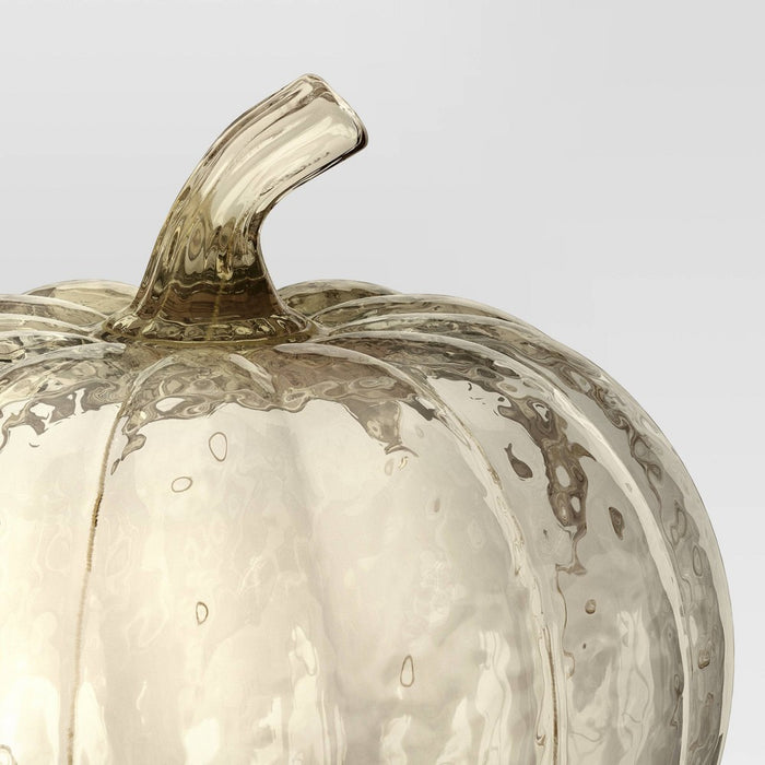 Large Glass Pumpkin Figurine Champagne - Threshold
