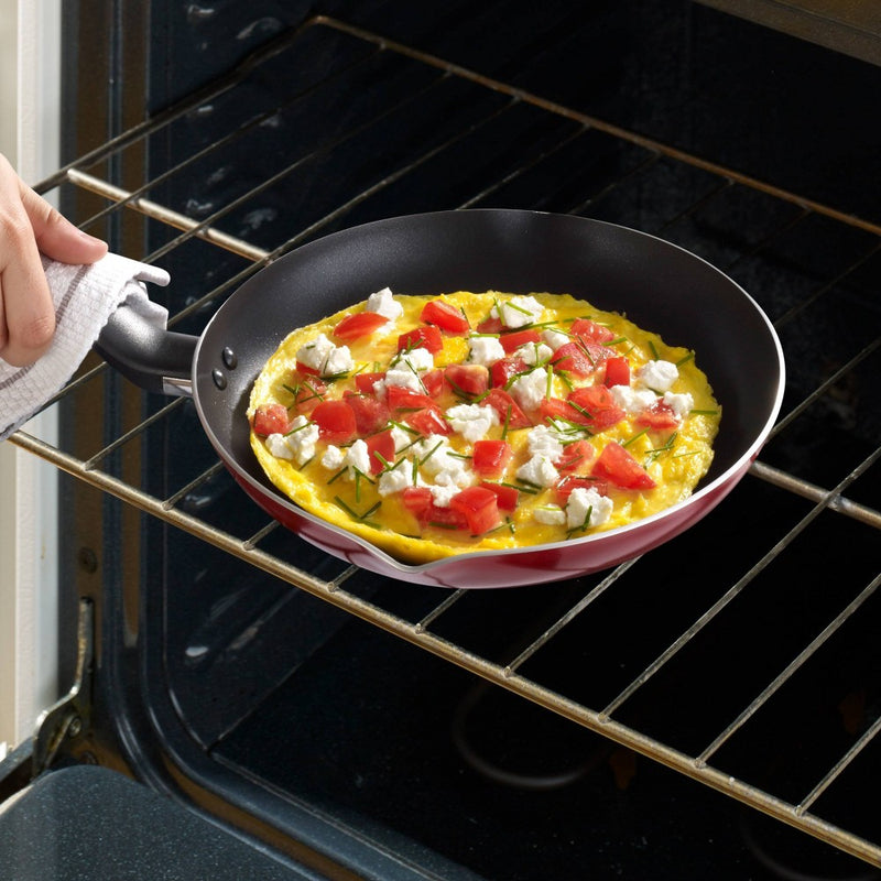 T-fal 2pc Frying Pan Set, Simply Cook Nonstick Cookware Red