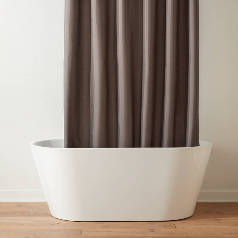 71"x71" RPET Fabric Mid Weight Shower Liner Gray - Threshold