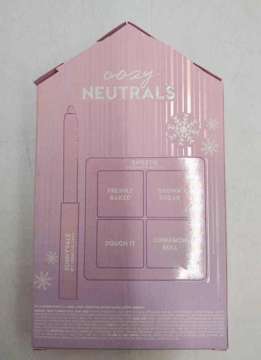 ColourPop Quad Eyeshadow Palette with Creme Gel Liner Gift Set- Cozy Neutrals