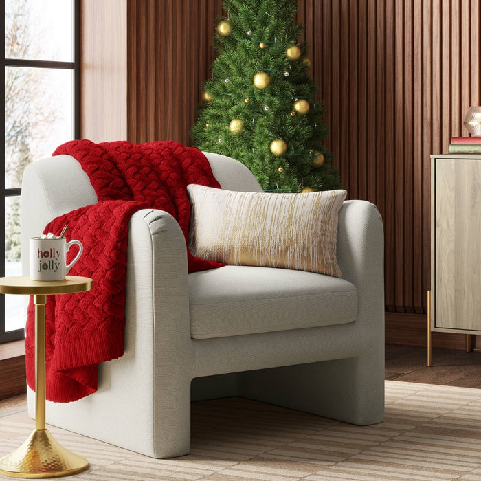 Chenille knit Throw Blanket Red - Threshold
