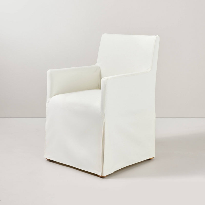 Canvas Slipcover Dining Chair - Cream - Hearth & Hand with Magnolia: Upholstered Armchair with Removable Cover (LOCAL PICKUP ONLY)