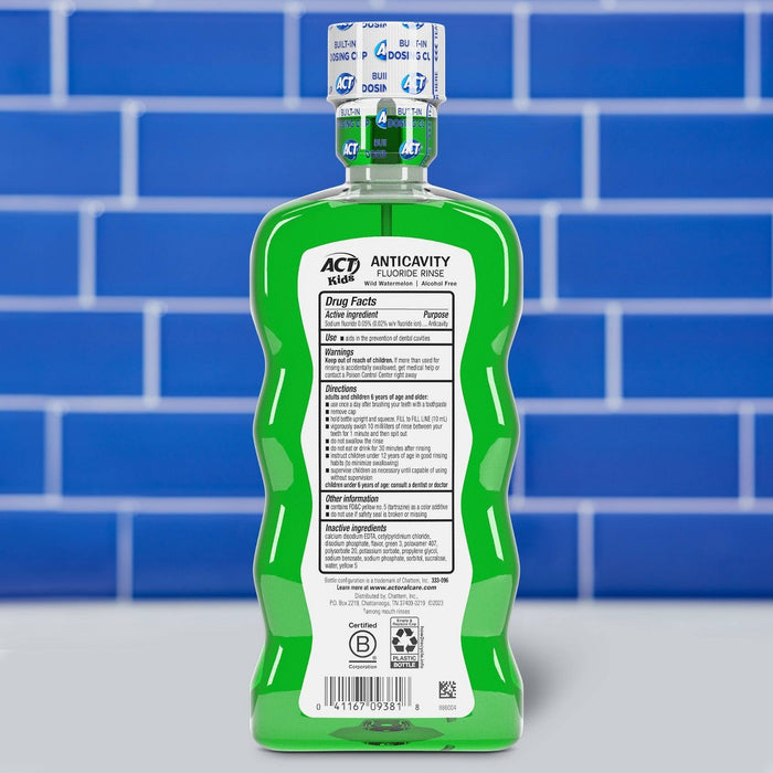 ACT Kids Wild Watermelon Anticavity Fluoride Mouthwash 16.9 floz
