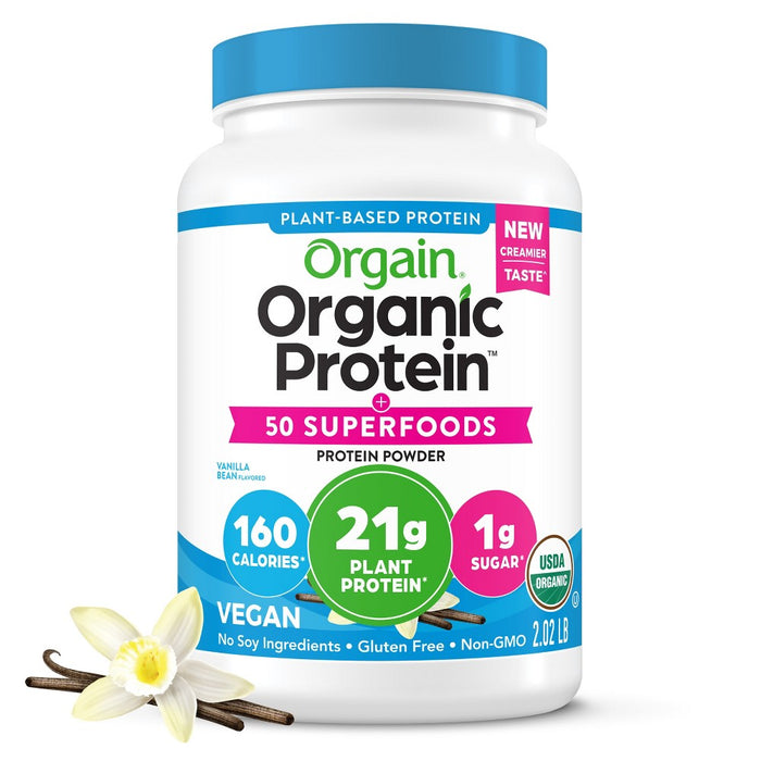 Orgain Organic Protein + Superfoods Vegan Plant Based Powder - Vanilla Bean - 32.3oz
