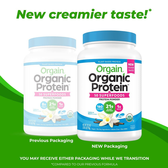 Orgain Organic Protein + Superfoods Vegan Plant Based Powder - Vanilla Bean - 32.3oz
