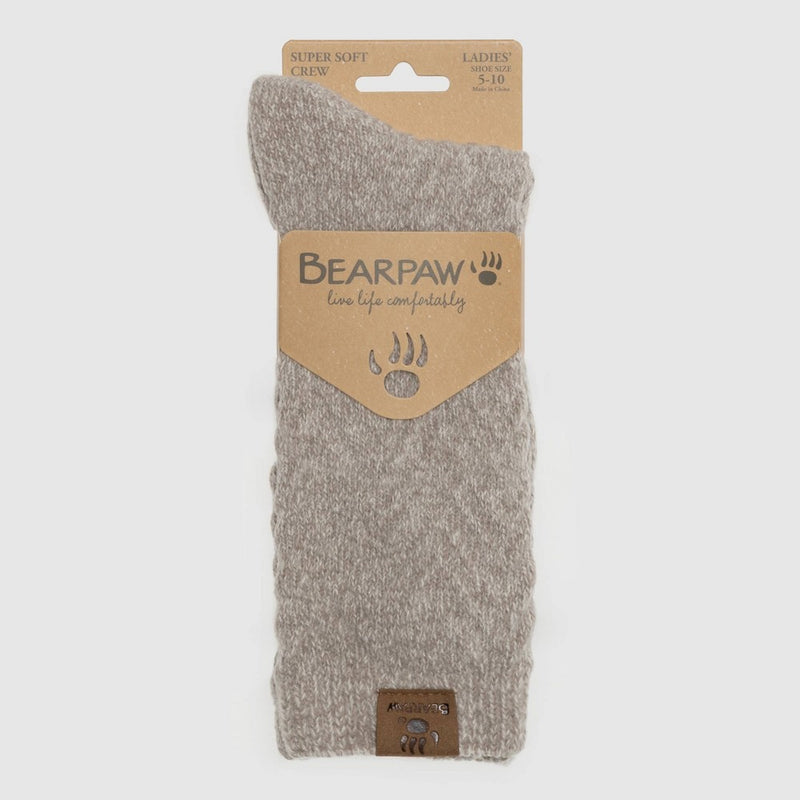 Bearpaw Women's Chevron Textured Boot Socks - Taupe 5-10