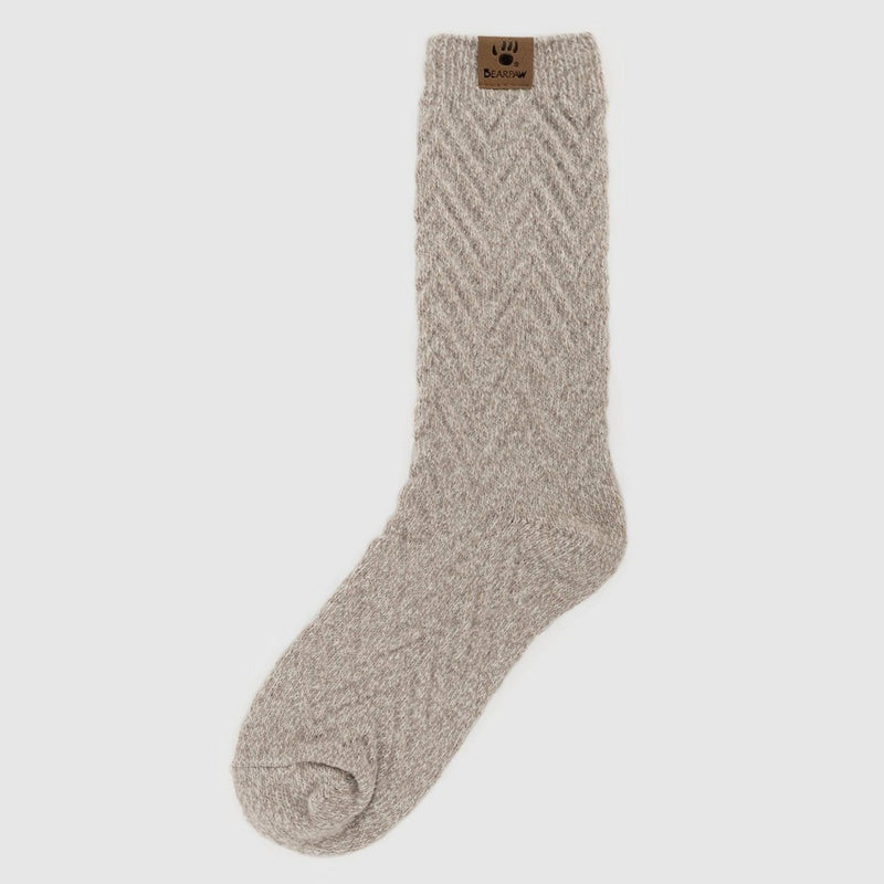 Bearpaw Women's Chevron Textured Boot Socks - Taupe 5-10