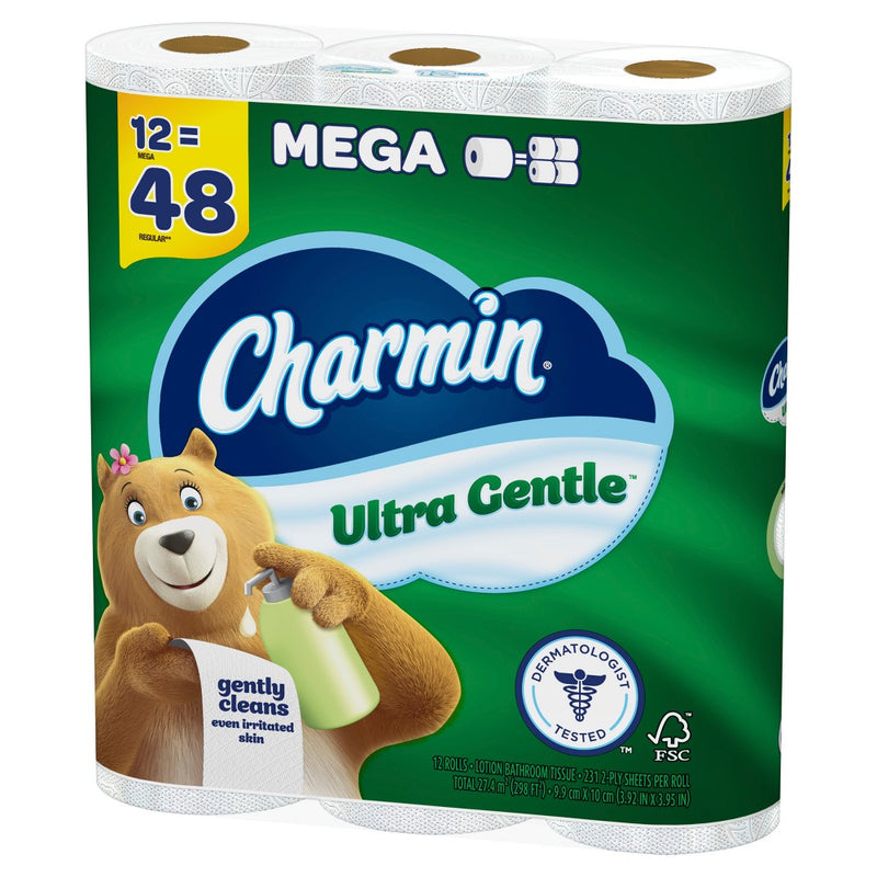 Charmin Ultra Gentle Toilet Paper - 12 Mega Rolls