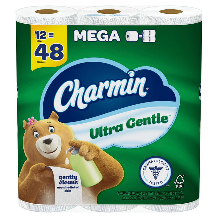 Charmin Ultra Gentle Toilet Paper - 12 Mega Rolls