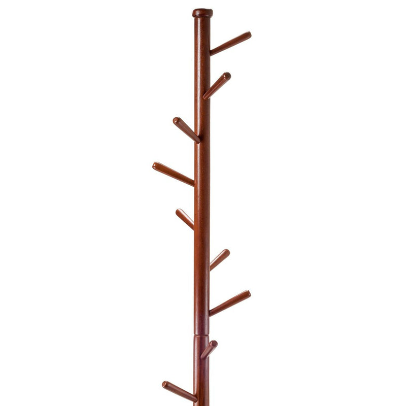 Lily Coat Tree Walnut Finish - Winsome: Solid Wood 9-Peg Entryway Organizer, X Base (LOCAL PICKUP ONLY)