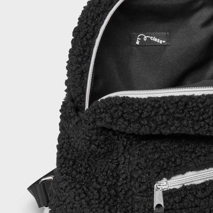 Kids' Mini Faux Shearling Backpack - art class Black