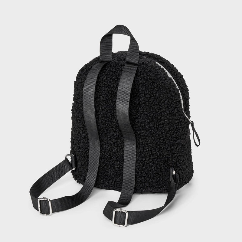 Kids' Mini Faux Shearling Backpack - art class Black