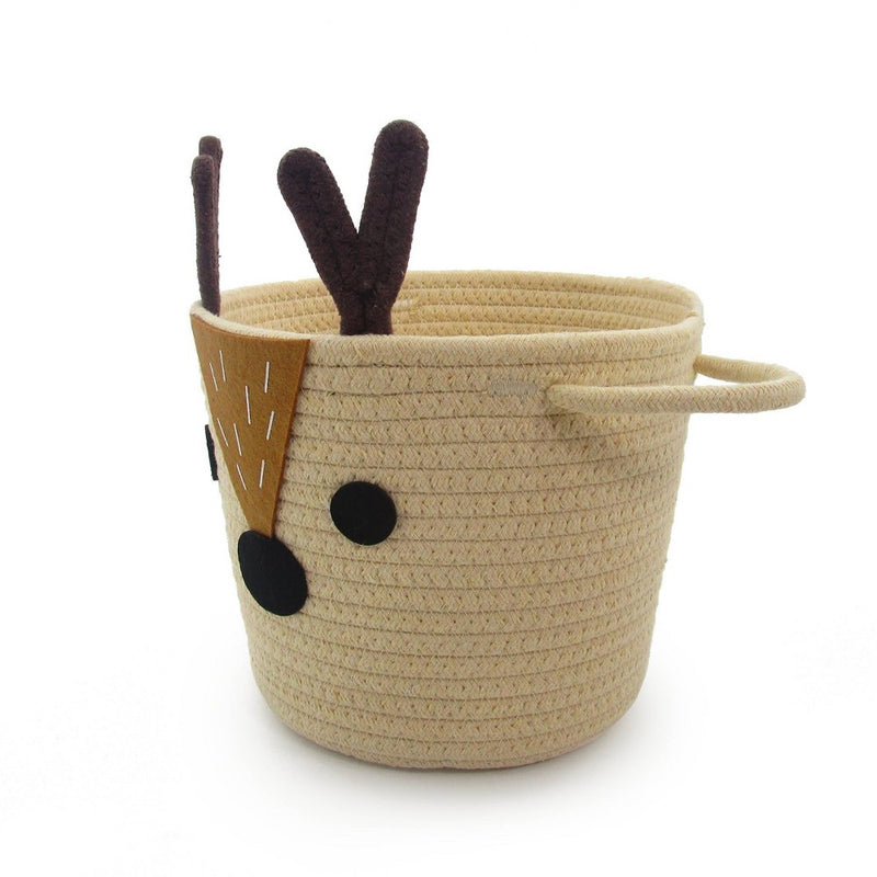 Winter Themed Woven Basket Deer - Bullseye's Playground