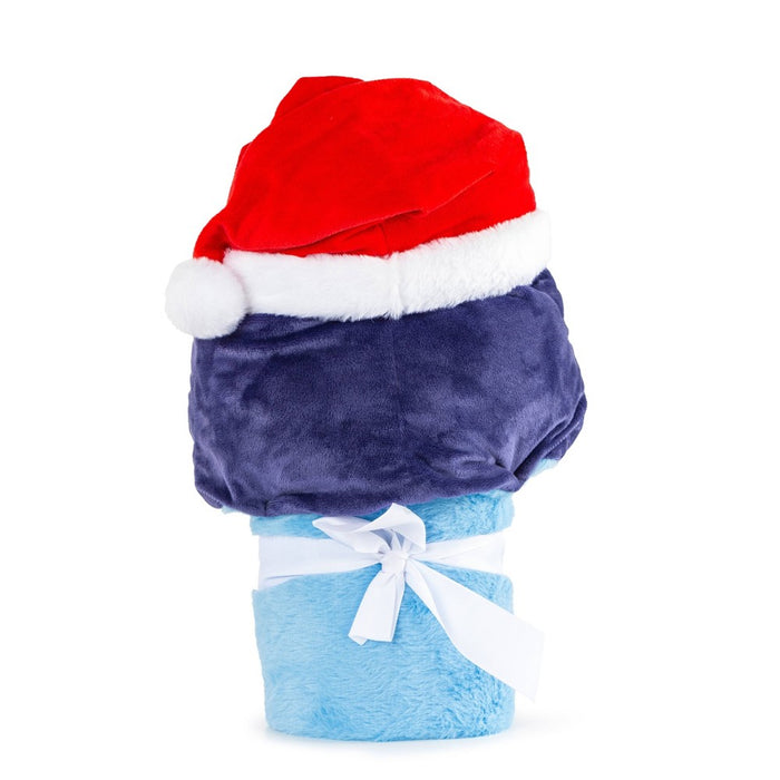 Bluey Santa Hat Hooded Blanket
