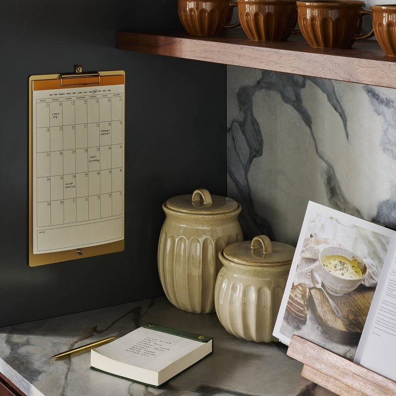 9"x15" Brass Clipboard Calendar (Undated) - Hearth & Hand with Magnolia