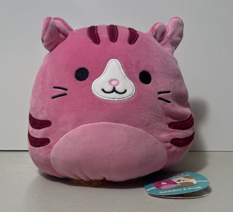 Squishmallows Flipamallows 8" Geraldine - Pink Scottish Fold Cat/Brock - White and Tan Bulldog