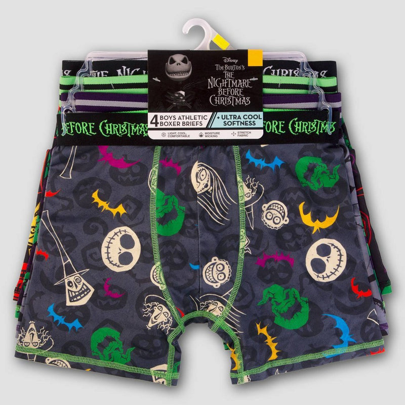 Boys' The Nightmare Before Christmas 4pk Boxer Briefs - 4
