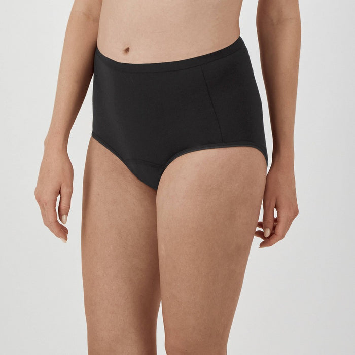 Hanes Women's 3pk Super Period Briefs - Black M