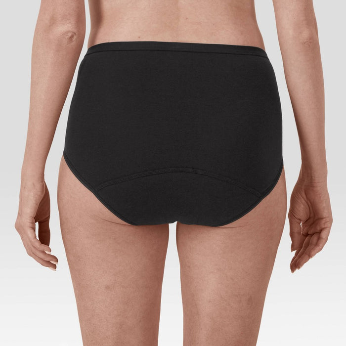 Hanes Women's 3pk Super Period Briefs - Black M