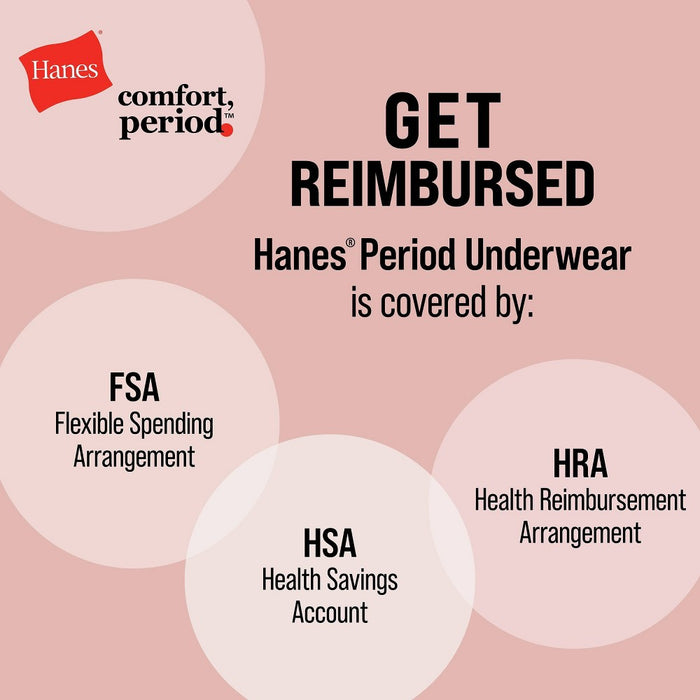 Hanes Women's 3pk Super Period Briefs - Black M